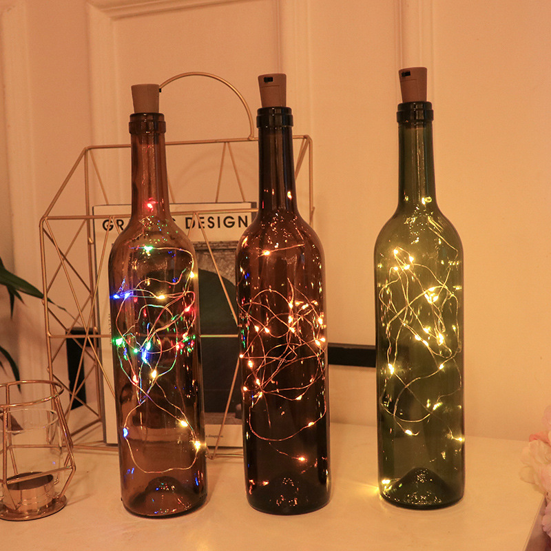 Luces de botella de vino